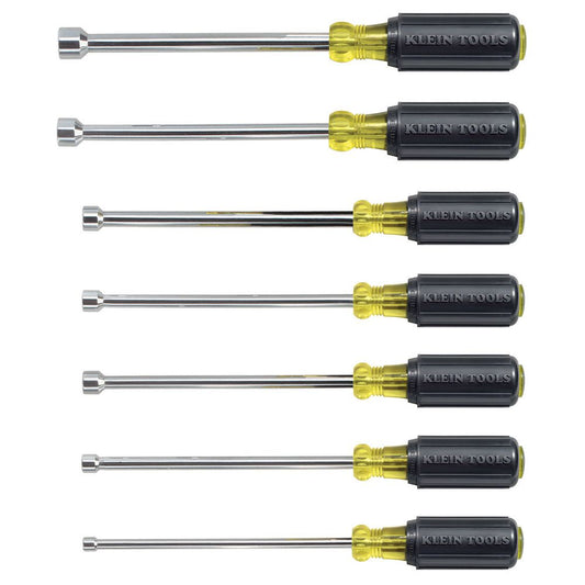 KLEIN 647 Nut Driver Set, 6-Inch Shafts, 7-Piece