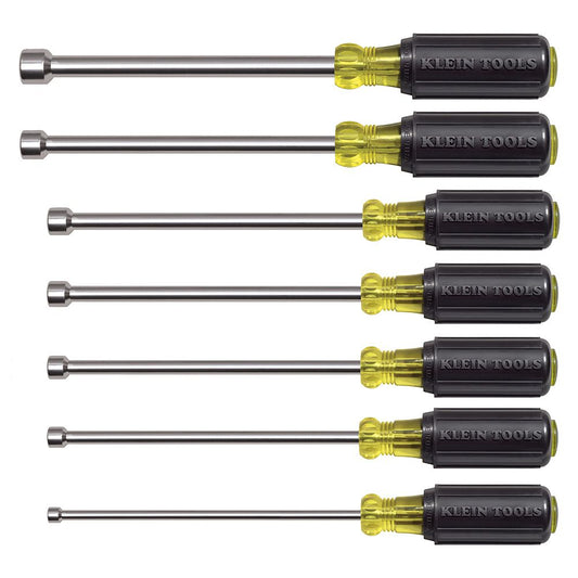 KLEIN 647M Nut Driver Set, Magnetic Nut Drivers, 6-Inch Shafts, 7-Piece