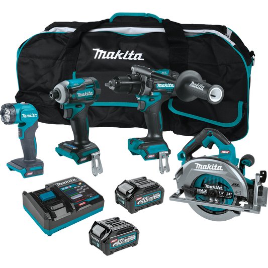 Makita GT400M1D1 Makita GT400M1D1 40V max XGT® Brushless Cordless 4‑Pc. Combo Kit (2.5Ah/4.0Ah)