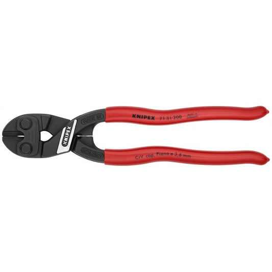 KNIPEX 71 31 200 8" CoBolt® High Leverage Compact Bolt Cutters-Notched Blade