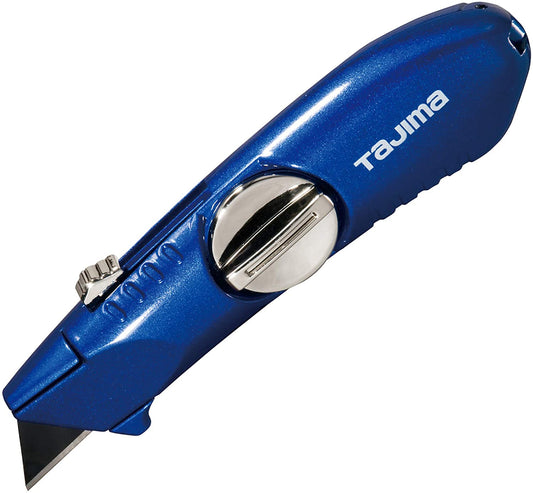 TAJIMA VR-102B Utility Knife - VR-Series Box Cutter with Retractable Blade & 3 V-REX Blades