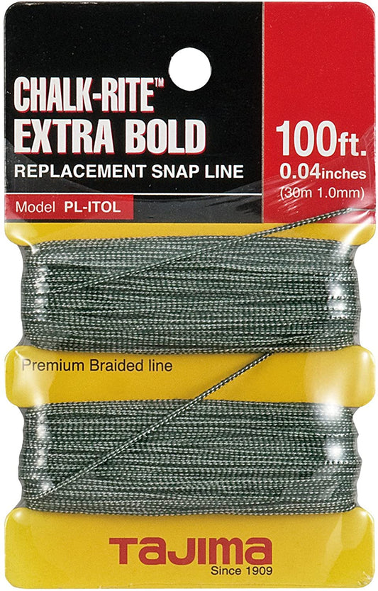 Tajima PL-ITOL Chalk-Rite Premium Grade Extra Bold Nylon Line, 1 mm Thick by 100-Feet