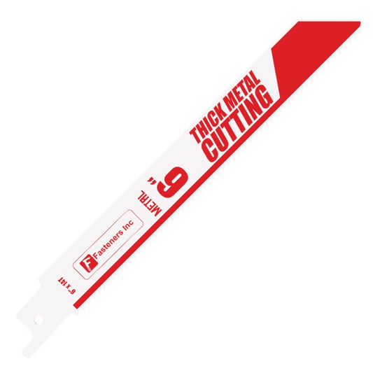 Fasteners Inc RB-614T 6 in. x 14 TPI Metal Cutting Reciprocating Saw Blade