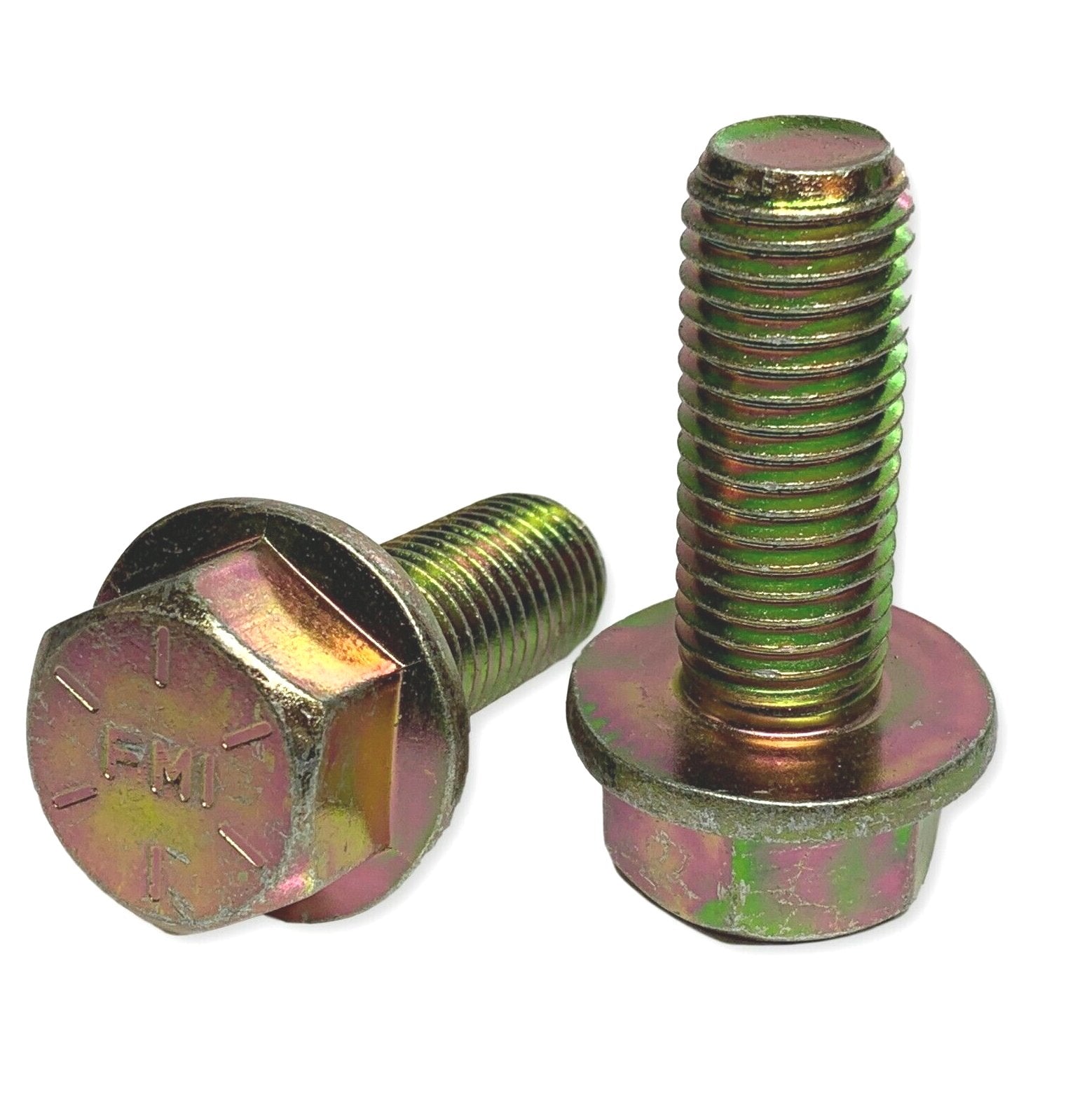 3/4"-10 x 1 1/4" Grade 8 Flange Frame Bolt Yellow Zinc Plated Full Thread