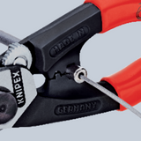 KNIPEX 95 61 190 Heavy Duty Forged Steel 7 1 2 in Wire Rope Cutters with 64 HRC Cutting Edge