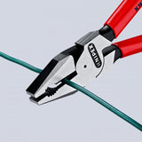 KNIPEX 02-01-200 8" High Leverage Combination Pliers - Plastic Grip