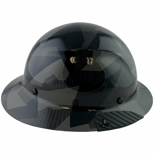 LIFT Safety HDC-20CK DAX Carbon Fiber Full Brim Hard Hat - Ratchet Suspension - Camo Black