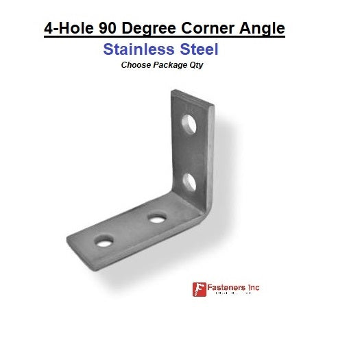 Stainless Steel 4-Hole 90-Degree Corner Angle for Unistrut Channel P1325