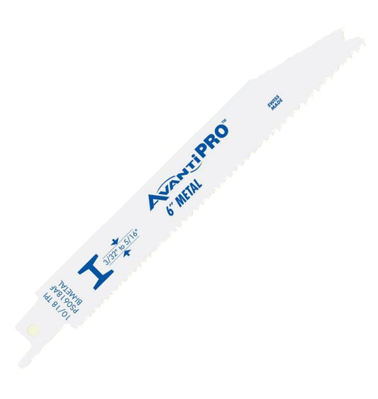 Avanti Pro PS0618AF Sawzall Blades Bi-Metal 6 in x 10/18 TPI Metal Cutting