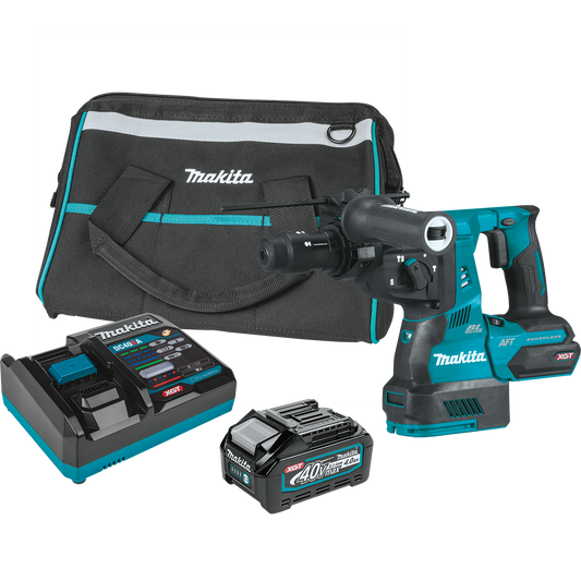 Makita GRH02M1 Makita GRH02M1 40V max XGT® Brushless Cordless 1‑1/8" AVT® Rotary Hammer Kit, accepts SDS‑PLUS, with Interchangeable Chuck, AWS® Capable (4.0Ah)