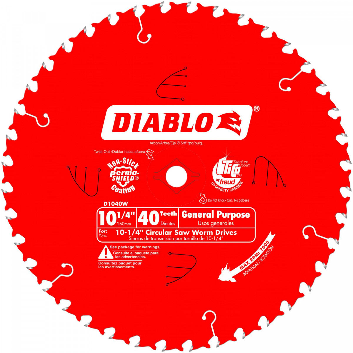 Diablo D1 1/4" X 40 Tooth Beam Saw Blade