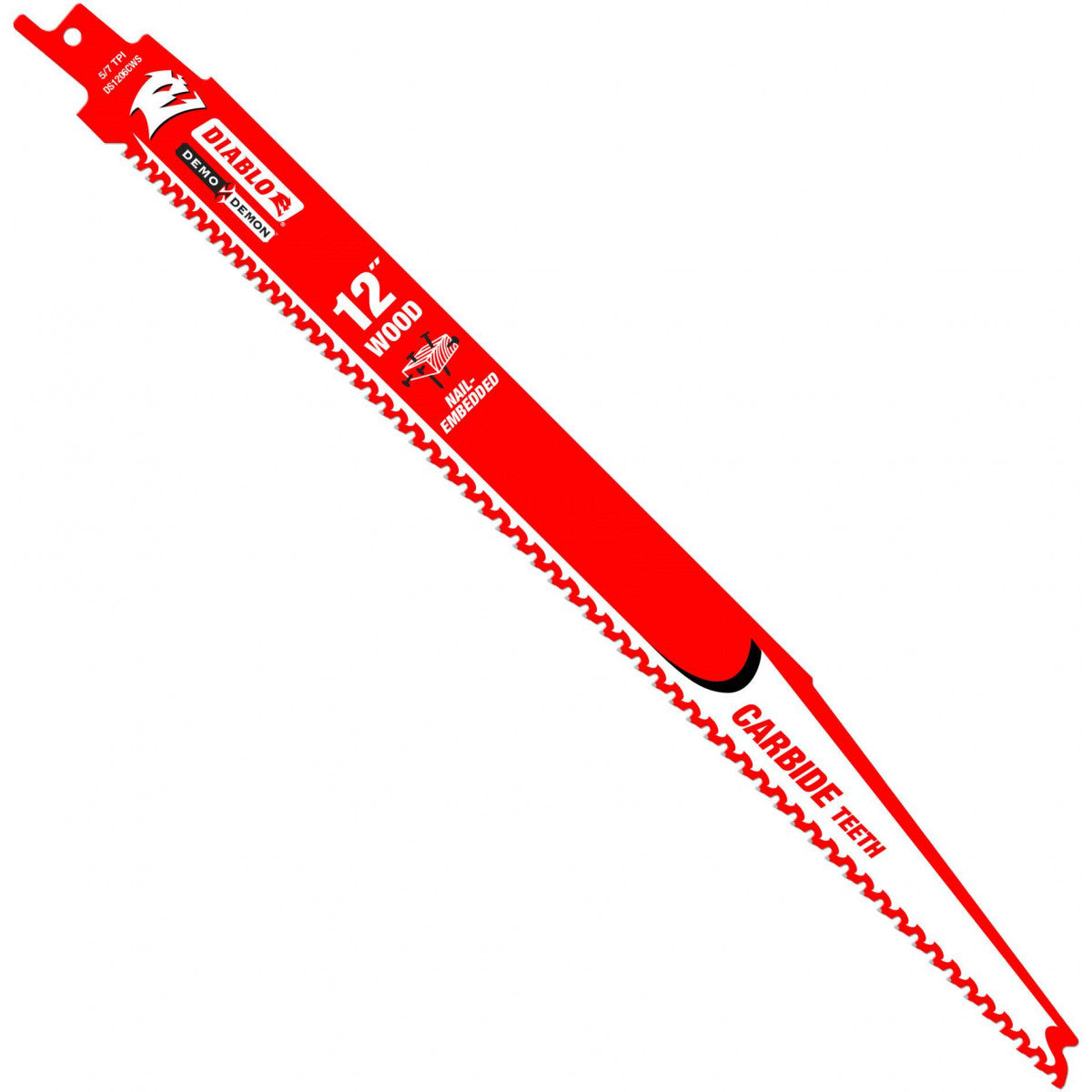 Diablo DS1206CWS 12" Demo Demon Carbide Tipped Recip Blade For Nail-Embedded Wood (Qty 1)