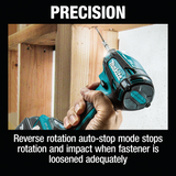 Makita XDT19Z 18V LXT® Lithium‑Ion Brushless Cordless Quick‑Shift Mode™ 4‑Speed Impact Driver, Tool Only