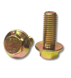 M6-1.0 x 10mm Grade 10.9 Hex Metric Flange Bolts Yellow Zinc Hardened