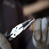 Klein J206-8C Pliers, All-Purpose Needle Nose, Spring Loaded, Cuts, Strips, 8.5-Inch