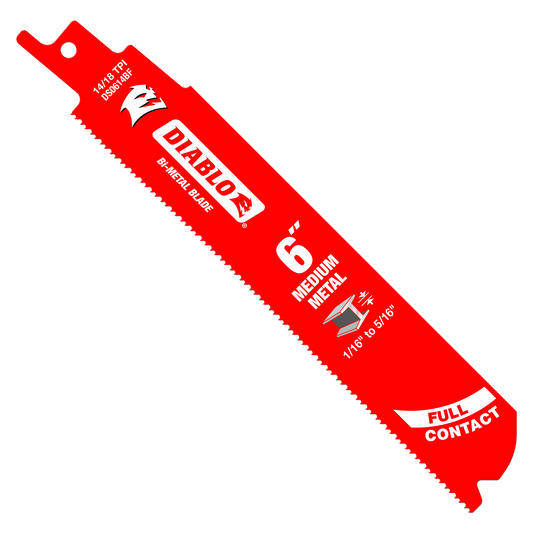 Qty 200 Diablo DS0614BF200 6 in. Bi-Metal Recip Blade for Medium Metal Cutting
