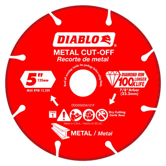Diablo DDD050DIA101F 5 in. Diamond Metal
Cut-Off Blade