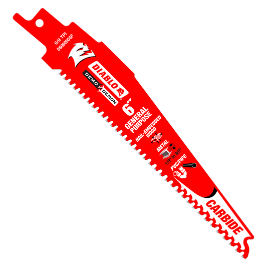 Diablo DS0609CGP10 6 in. Demo Demon Carbide
General Purpose Recip