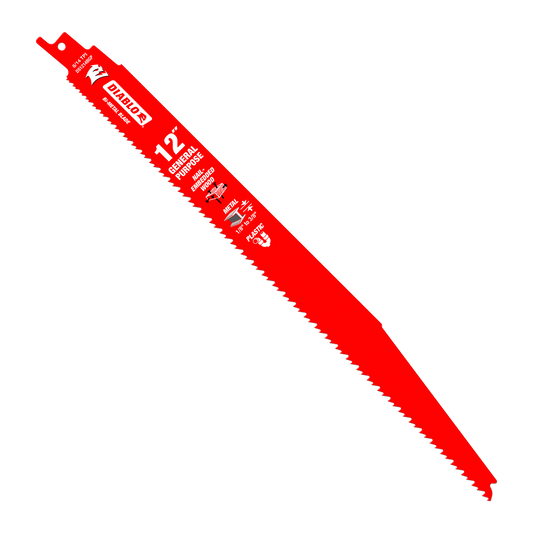 Qty 200 Diablo DS1214BGP200 12 in. Bi-Metal Recip Blade for Nail-Embedded Wood, Metal, and Plastic