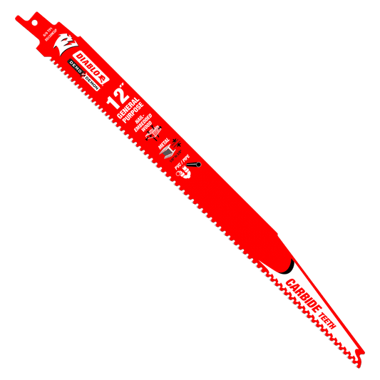 Diablo DS1209CGP 12 in. Demo Demon Carbide
General Purpose Recip