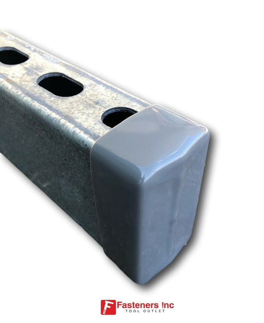 1 5/8" X 3-1/4" Grey / Gray End Caps for Unistrut (#4880GY) P2860-50