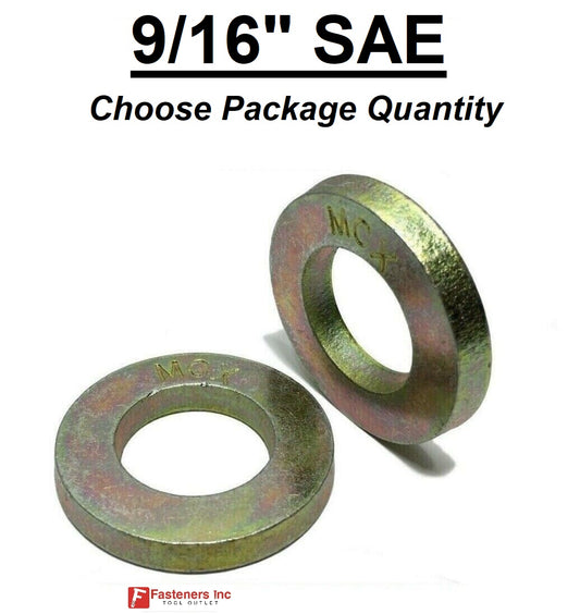 9/16" Extra Thick Flat Washers SAE Grade 8 Hardened MCX Mil-Carb