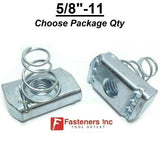5/8"-11 Spring Nuts (Short Spring) for Unistrut Channel #4140 P4012S EG