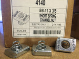 5/8"-11 Spring Nuts (Short Spring) for Unistrut Channel #4140 P4012S EG