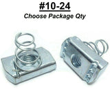 #10-24 Spring Nuts (Short Spring) for Unistrut Channel #4132 P4006-1024 Zinc