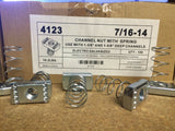 7/16"-14 Regular Spring Nuts for Unistrut Channel #4123 P1009 Zinc / EG