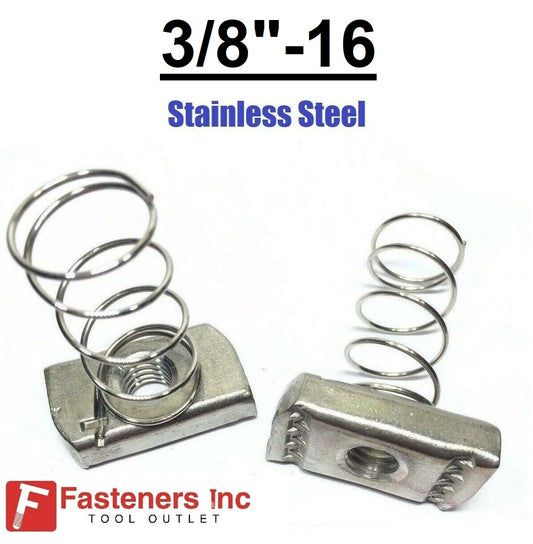 3/8-16 Stainless Steel Spring Nuts for Unistrut Channel P1008SS #4121S1 GRADE 316