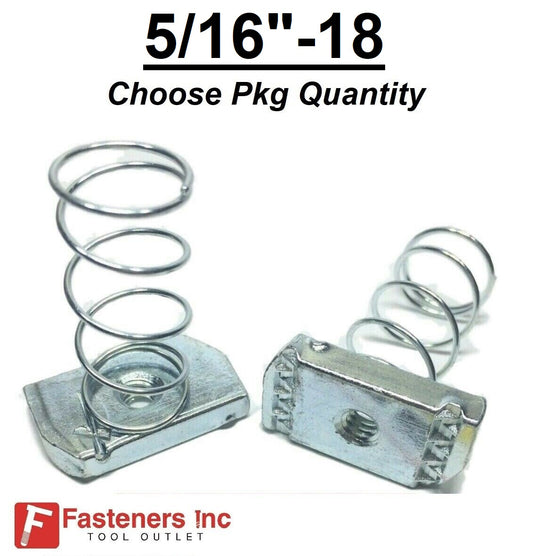 5/16"-18 Spring Nuts for Unistrut/B-LIne Channel (#4119) P1007-EG