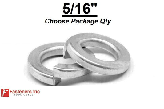 5/16" Regular Medium Standard Split Lock Washers Zinc Plated