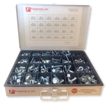 410 pcs Grade 5 Zinc Serrated Hex Flange Bolt & Flange Nut Assortment Kit!