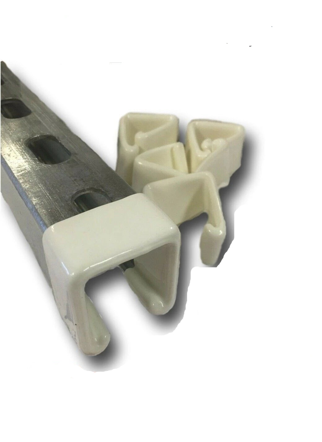 (#4884W) Plastic White Open End Caps 4 Unistrut Channel 1 5/8'' X 1 5/8'' 10/BOX