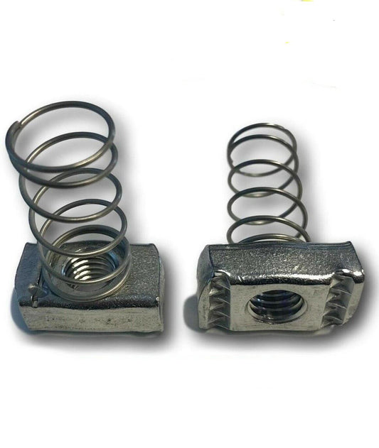 (QTY 10) 1/2-13 Stainless Steel Spring Nuts for Unistrut Channel P1010U-SS