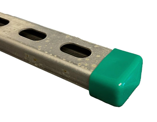 Plastic Safety GREEN End Caps Unistrut Channel 13/16'' X 1-5/8'' Shallow #4882GN