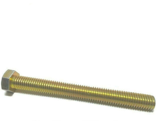 1/2"-13 x 5" (FT) Hex Bolt Yellow Zinc Plated Grade 8 Cap Screw Coarse Thread
