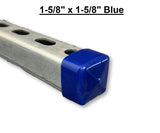 Plastic Blue Safety End Caps for Standard Unistrut Channel 1-5/8'' x 1-5/8"