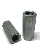 1/2"-13 x W 11/16" x L 1 3/4" Coupling Nuts Hot Dip Galvanized Rod Hex Long