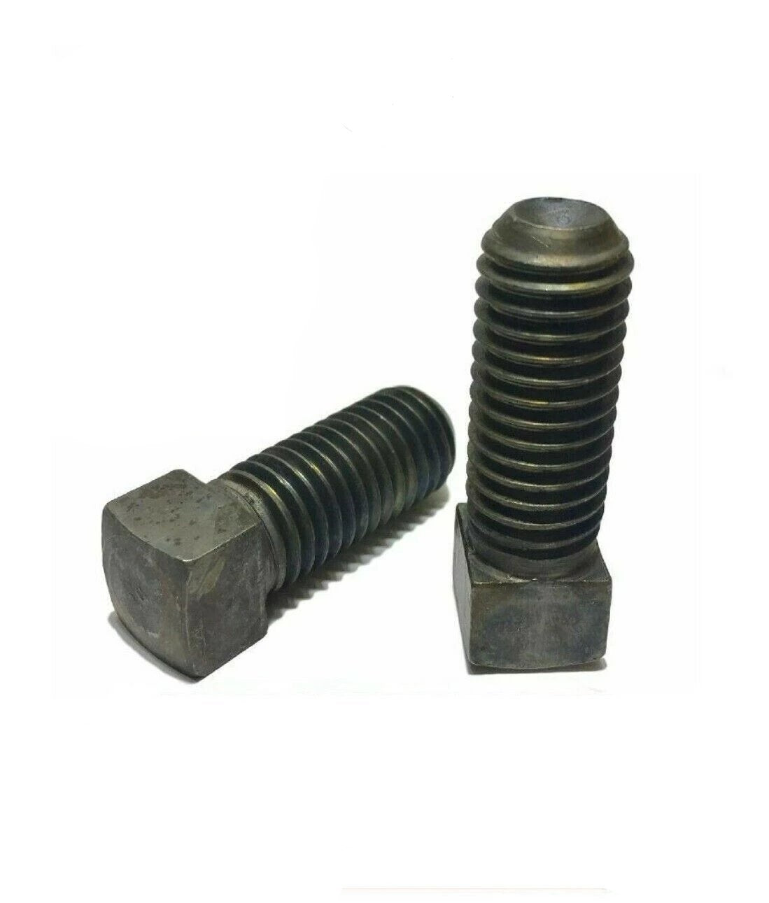 (Qty 25) 1/4-20 x 1/2" Square Head Cup Point Set Screws Plain / Black Hardened