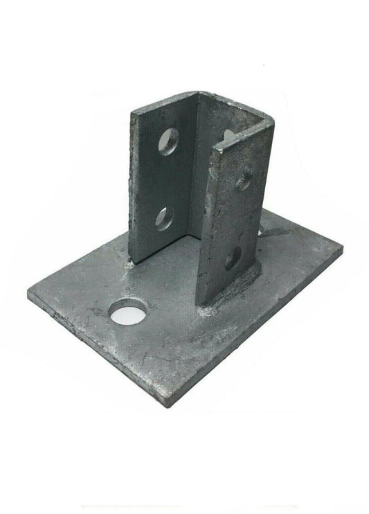 (QTY 1) Hot Dip Galvanized Post Base for Unistrut Channel #4768G