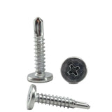 INTERCORP #10 x 1 1/2" Phillips Pancake Head Self Drilling TEK Screws Zinc Plated