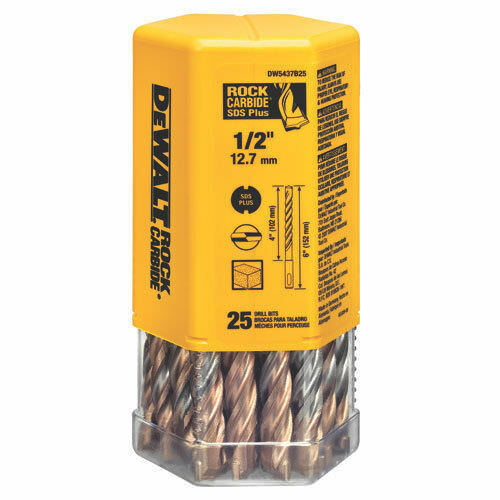 DeWalt DW5437B25 1/2" x 6" Masonry Drill Bit SDS+ Plus (Pack of 25 Bits)