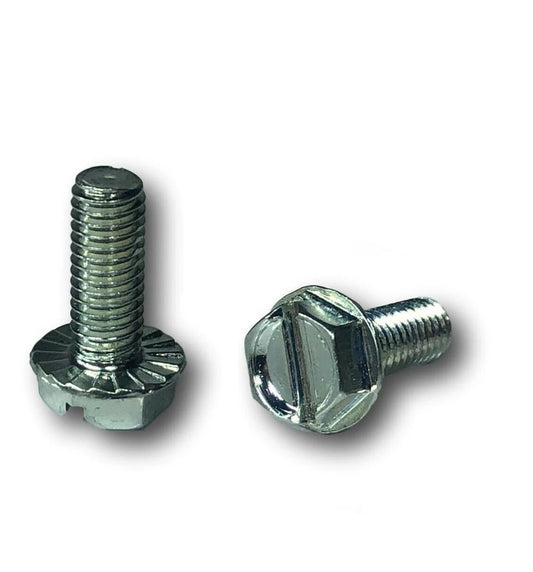 #10-32 x 1 1/4" Hex Serrated Flange Washer Head Machine Screw Zinc