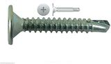 INTERCORP W108 #10-24 x 2" Self Drilling Screw Wafer Head Zinc - 2,000 BOX