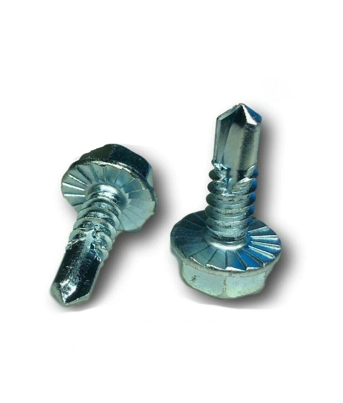 #14 X 3/4" Hex Washer Head Self DrillIng Tek Serrated Screw 7/16" Dr.