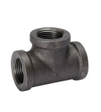 3/8" BLACK MALLEABLE IRON PIPE THREADED TEE FITTINGS PLUMBING