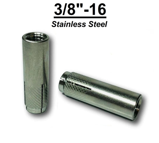 3/8"-16 Drop-In Female Concrete Expansion Anchor Stainless Steel 304