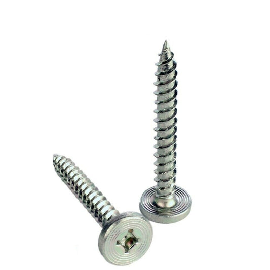 INTERCORP #10 x 1 1/2" Phillips Pancake Head Sharp Sheet Metal Screws Zinc Plated